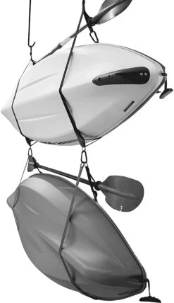 Kayak And SUP Storage Straps 14 Kayak And SUP Storage Straps -Rowing-Pelican Sport Systemedesanglederangementdoublepourkayak Pourinterieuretexterieur Cintrespourplanchedepaddle Livreavecclipdepagaie PS1954
